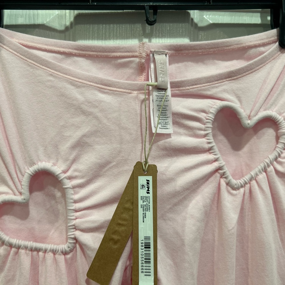 NWT SKIMS HEART CUT OUT FLARE LEGGING SZ XXS CHERRY BLOSSOM - Picture 5 of 7